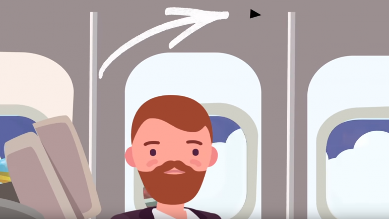 ماذا يعني المثلث الصغير فوق المقاعد في الطائرة؟